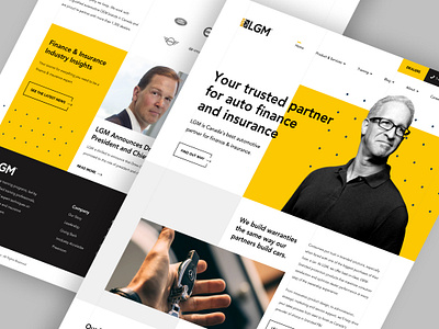 LGM Design Proposal corporate website design homepage insurance landing page minimalist modern ui ux website