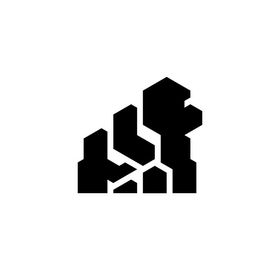 Gorilla Tech Logo animal ape future geometric gorilla grid logo monkey sharp silverback tech