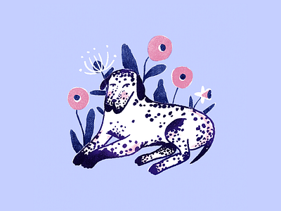 Dog pose animals cute dog editorial funny hand drawn illustration kids pets procreate quirky