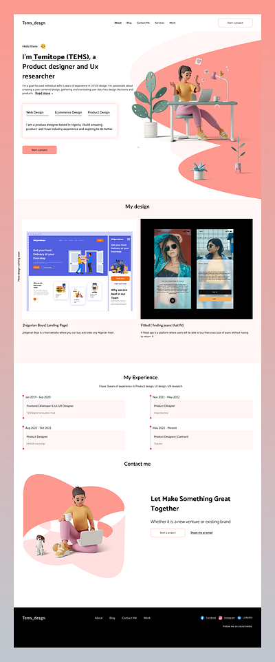 Portfolio design illustration ui ux