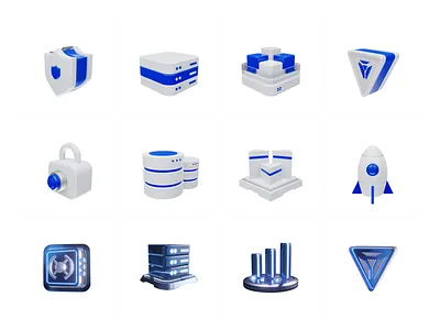 3D ICON 3d glass icon