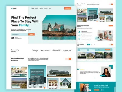 Homei. - Real Estate Landing Page 2022 trend design buy clean design creative home for sale home page house landing page modern property real state real state landing page rent sell trendy ui uiux ux web design