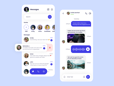 Messenger App Ui app design app ui chat app chatting app clean clean ui design messenger messenger app minimal mobile mobile app mobile app design mobile ui ui uiux user experience user interface ux