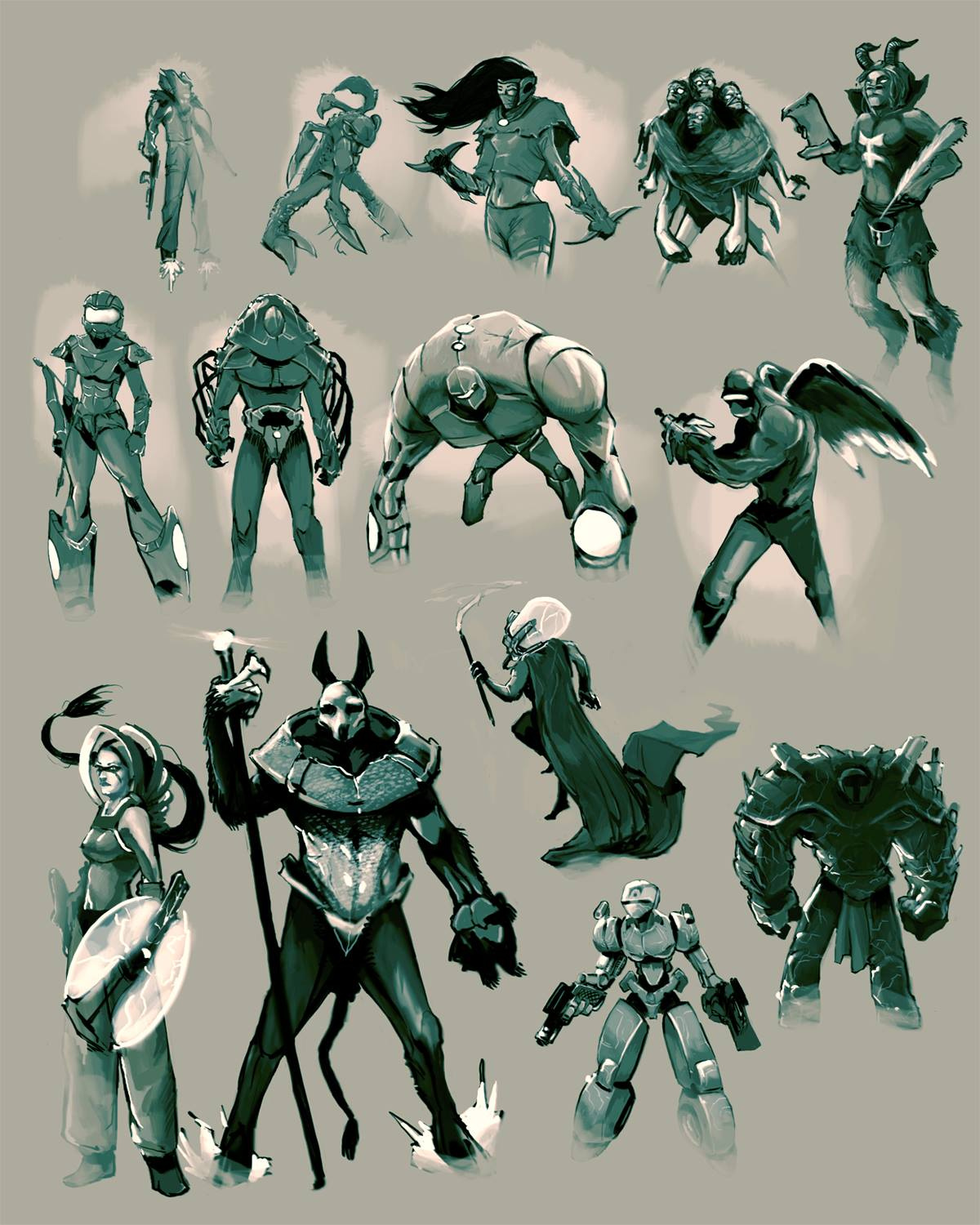 Example of Fantasy Space Opera Character Designs
