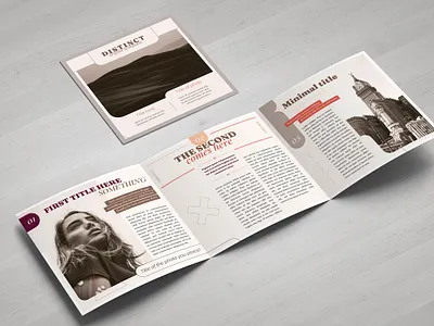 Distinct Square Brochure Template advertising architecture brochure canva design digital elegant fashion multipurpose newsletter photo print square template trifold