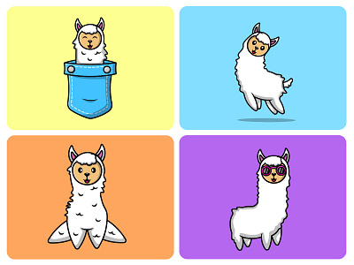 Cute Llama Alpaca doodle