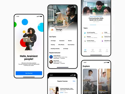 Coursa Learning App branding corporate branding design illustration logo typography ui ui ux design ux
