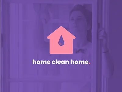 Home clean home - Logo Design brand design branding cleaner logo cleaning clearner house house logo logo design logos