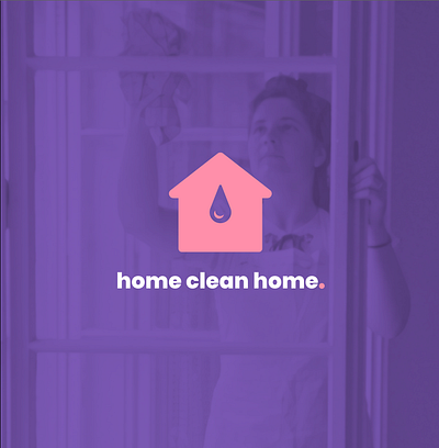 Home clean home - Logo Design brand design branding cleaner logo cleaning clearner house house logo logo design logos