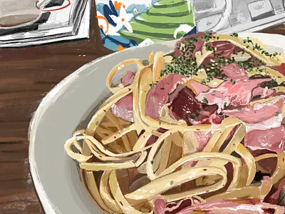 Kovan Lunches food illustration procreate
