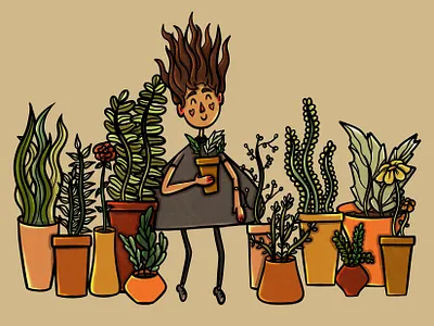 Plant Lover art design drawing graphic design illustration
