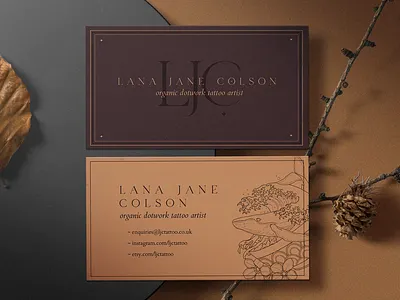 Lana Jane Colson // Tattoo Artist Logo Design branding business card business cards illustration logo design logo designs tattoo tattoo artist tattoo flash