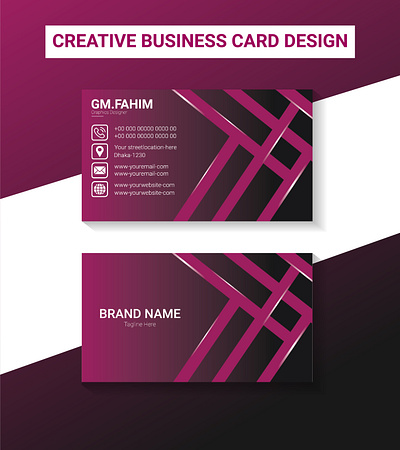 Creative Business Card Design brochure business card card flyer id card illustrator logo photoshop poster