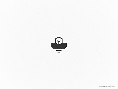 Maple Mind Hive bee branding canada flat grain hive icon leaf logodesign logomark maple maplemindhive mark mind minimal motion graphics simple vector