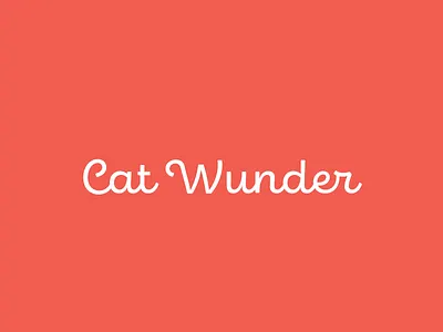 Cat Wunder abstract cat cute logo minimal modern pet playful typeface wonder wordmark