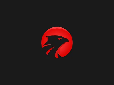 Circle eagle head logo artist branding circle eagle graphic design head identity illustration logo logo mark minimalist modern red simple vector
