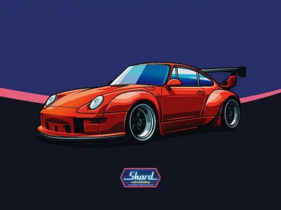 Porsche 911 - Auto Detailing cover 911 auto branding detailing flat porsche slick sport vector