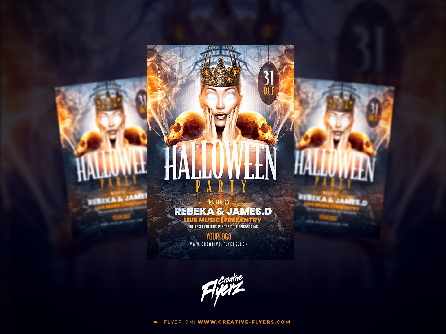 Halloween Flyer Design (Photoshop) creative design flyer psd flyer templates graphic design halloween party flyer photoshop photoshop flyer poster psd psd flyer witch