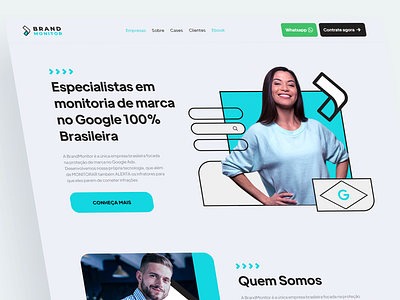 Brand Monitor - UI Project blue branding design illustration ui