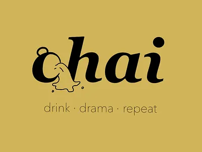 Negative Space Logo - Chai design dribbbleweeklywarmup illustration logo negativespace ui uidesign ux