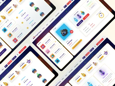 The Puffy Lab blockchain concept design figmadesign flat illustration