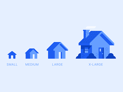 Icon to Illustration Scaling Concept 3d branding cartoon dimensional flat home house icon iconography illustration material monochrome real estate scaling spot illustration system ui ux