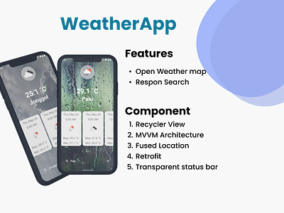 Weather App Poster design graphic design illustration ui uidesign ux