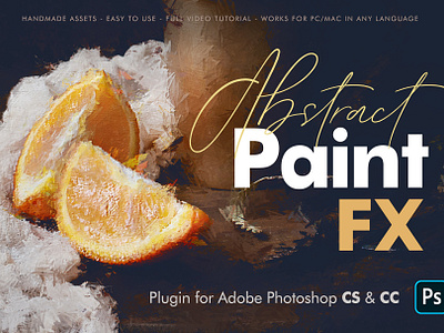 Abstract Paint FX - Photoshop Plugin abstract addon ai art artistic artwork automatic brush effect mockup oil paint painted painterly painting plugin real realistic stroke vfx