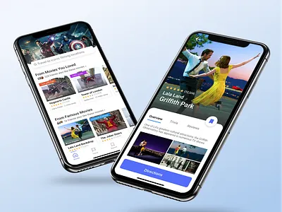 MovieQuest: travel to filming locations app design movies uiux