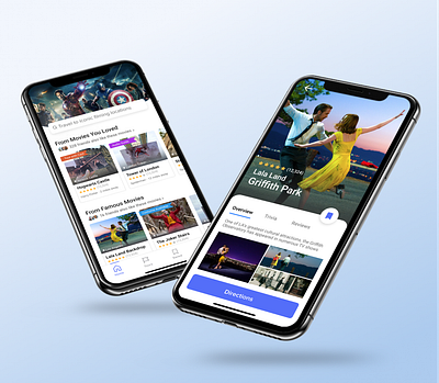 MovieQuest: travel to filming locations app design movies uiux