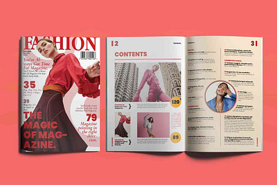 Fashion Magazine bifold brochure creative design fashion fashion magazine fashion magazine mockup indesign magazine magazine design magazine layout minimalist newsletter print print design