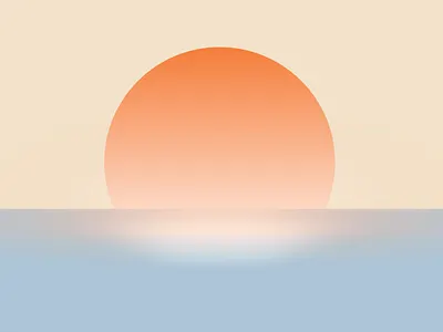 Sunset clean illustration sunset