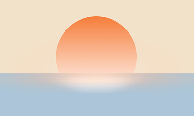 Sunset clean illustration sunset