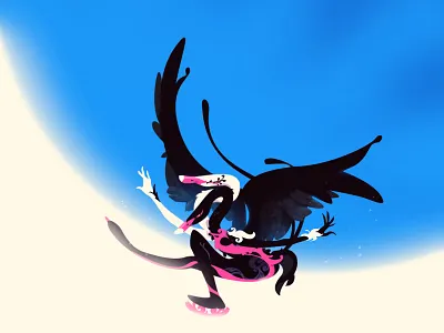 ❄️🦢🦢 cdchallenge character characterdesignchallenge design figureskate illustration swan vector zat3am