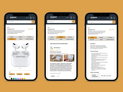 Re-envisioning Amazon's Product Page on Mobile a11y accessibility amazon design mobile ui