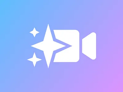 Automated Video Clips Icon ai app automation brand branding design gradient icon icon design identity interface logo magic maximillian piras minimal product tech ui ux web