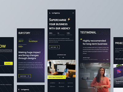 Le Agency - Creative Agency Responsive view about us agency business clean creative agency digital products hero section landing page minimal mobile app modern portofolio responsive responsive website studio testimonial ui design uiux ux web