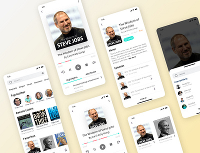 Audiobook With Highlight & Bookmarks Feature adobe adobexd amazon app design audio audiobook bookmarks books design highlight ui ui design uiux