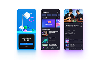 Masterclass for UX app clean design learn masterclass play uiux video youtube
