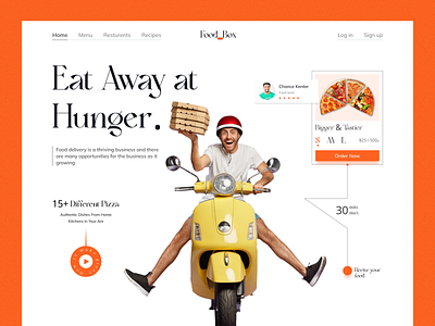 Food Delivery Landing Page animation app branding burger chef coocking delivery service food food and drink food delivery landing page food delivery service home page marketing page product design restaurant app restaurant website shakilworlds shipping web landing page website design