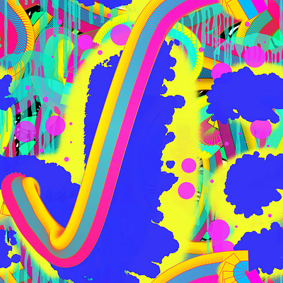 Digital Drawing: Bossa bold colorful digital drawing