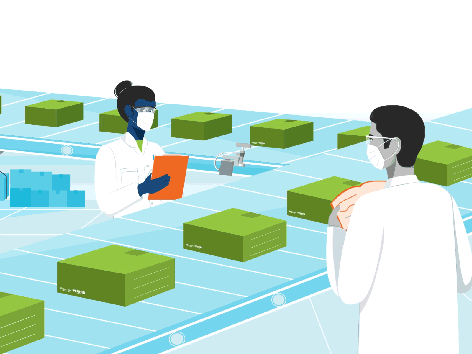 The Lab 2d 3d animation dribbble lab laboratory package