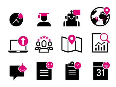Icons for Employee Mobile App app branding icon illustration vector