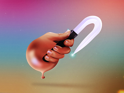 Be Smart, Don't Start! grain hand illustration illustrator knife noise photoshop surealism surreal vector wacom