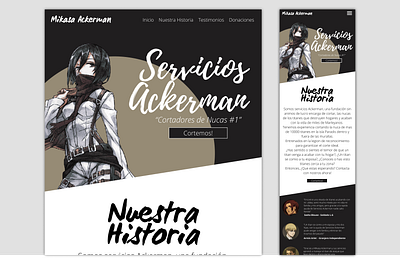 Servicios Ackerman anime concept design figma mockup ui