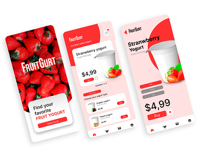 FruiGurt - App - Brand Identity app branding design ui