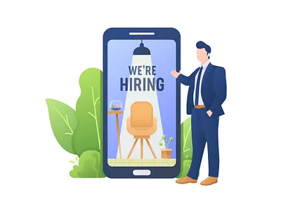 We are hiring illustration. character job