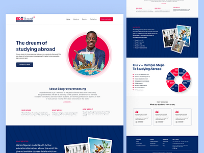 Edugrow Overseas abroad school agency landing page edu homepage illustration landing landing page landing page school overseas overseas landing page school school abroad ui ux