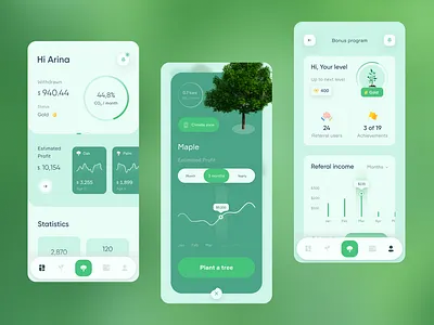 Eco. Trees. App app crypto project design eco illustration trees ui ux web3