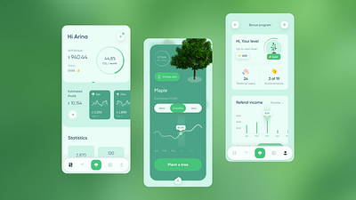 Eco. Trees. App app crypto project design eco illustration trees ui ux web3